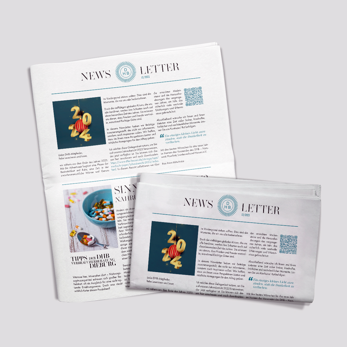 Zeitloses Design in der Flyergestaltung. Kreative Platzierungen machen diesen Flyer zur Informationseinheit
