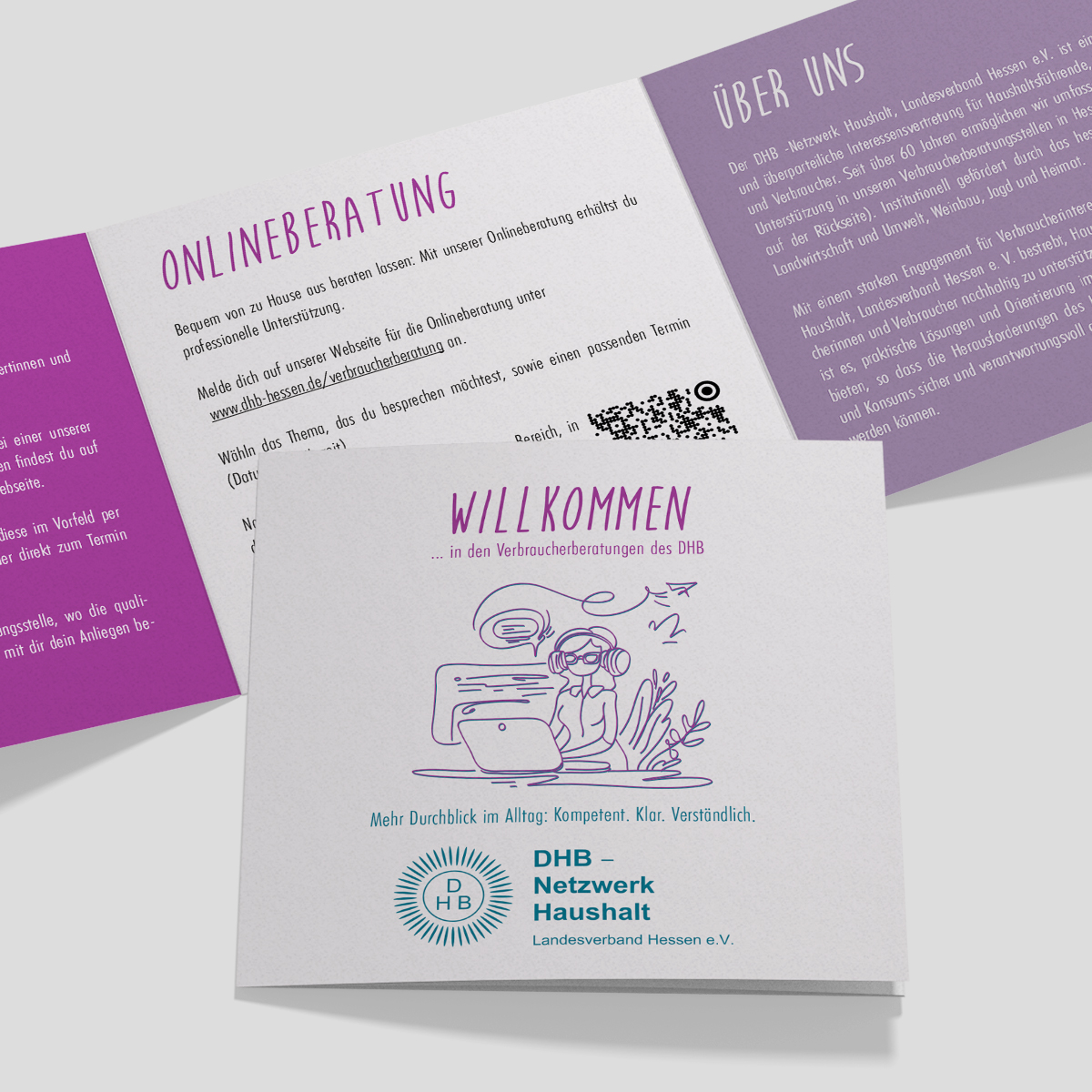 Der Flyer im modernen Design für die Verbraucherberatung. Schöne Flyer im modernen Design