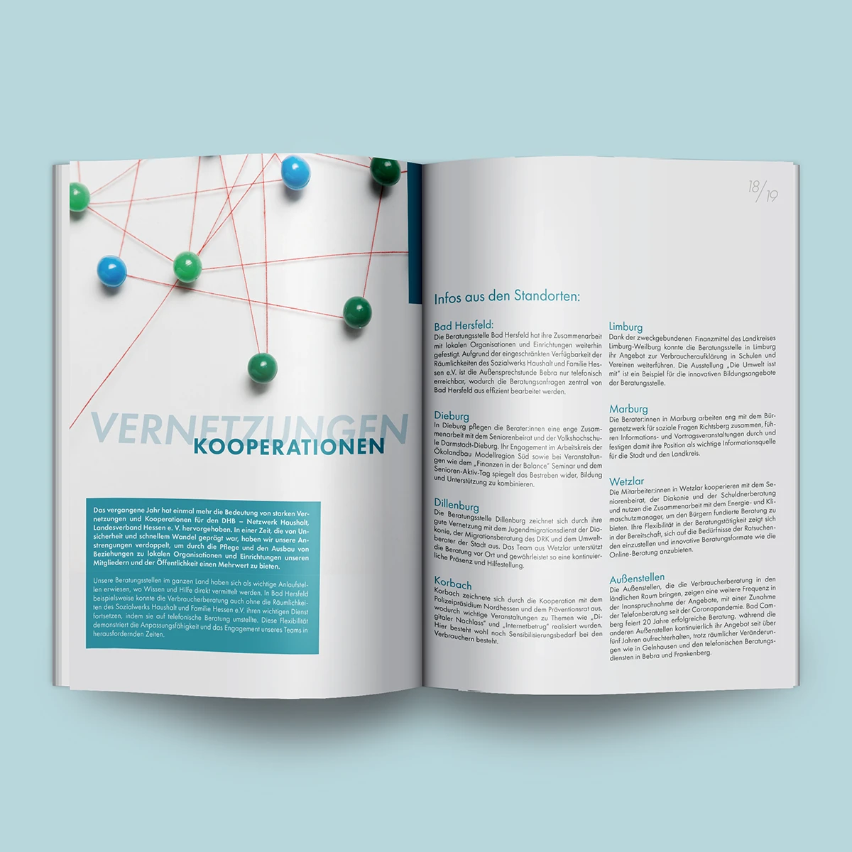 Layout-Entwicklung für hochwertige Geschäftsberichte