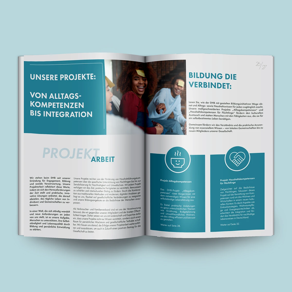 Layout-Entwicklung für hochwertige Geschäftsberichte