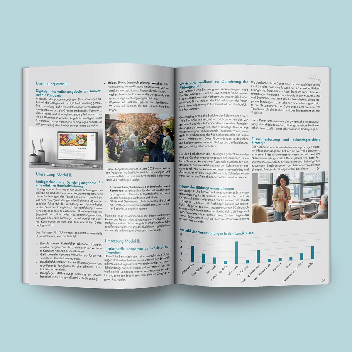 Layout-Entwicklung für hochwertige Geschäftsberichte