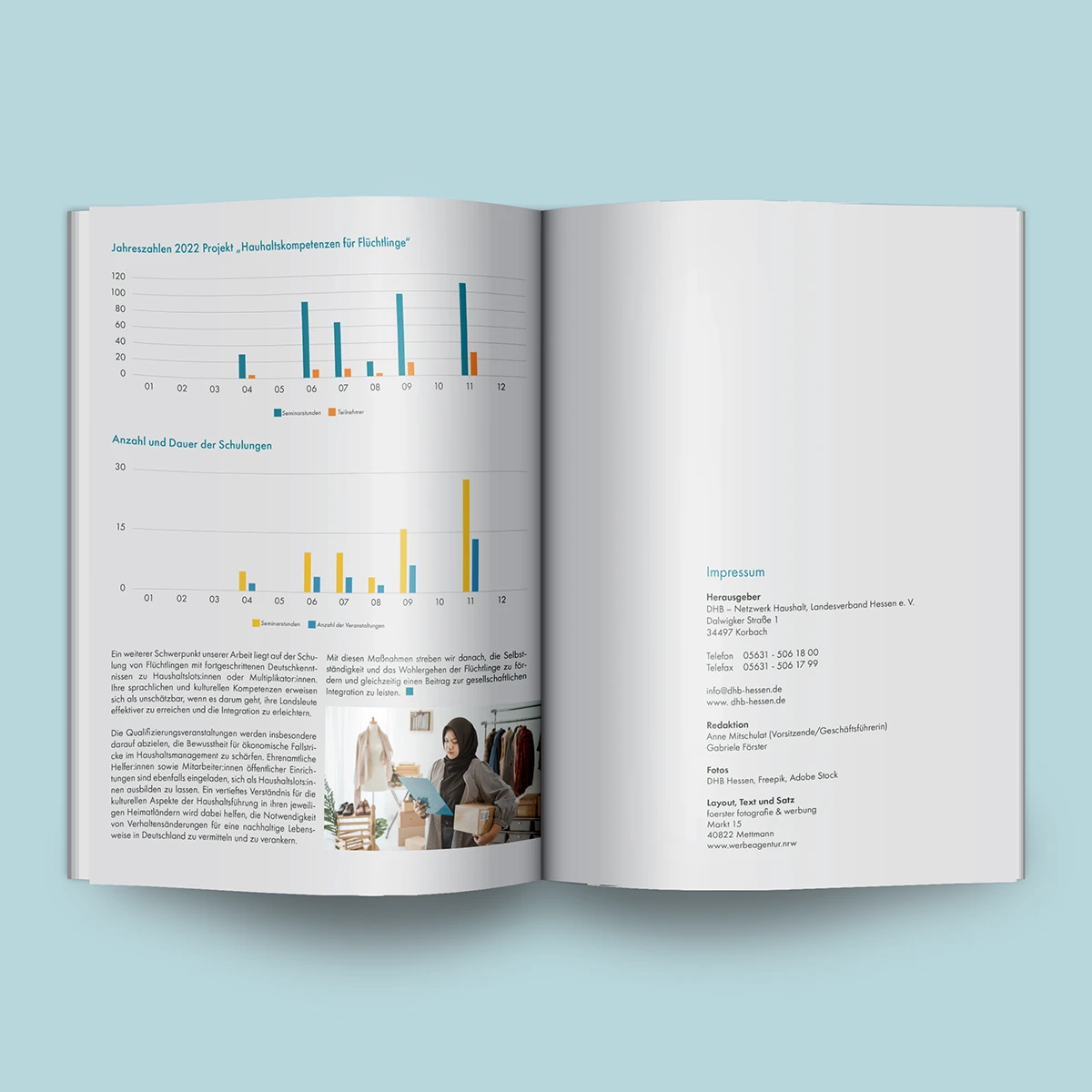Layout-Entwicklung für hochwertige Geschäftsberichte
