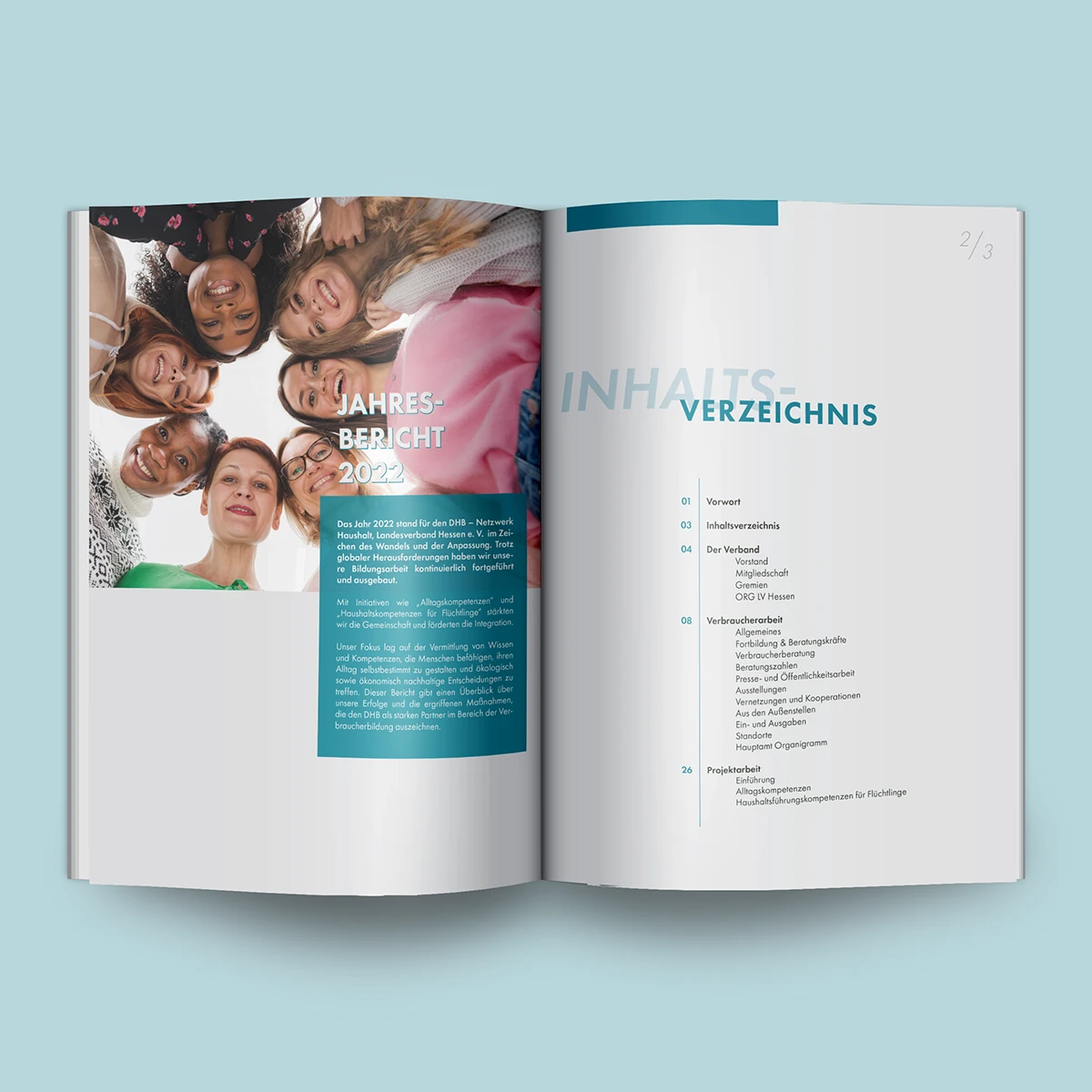 Layout-Entwicklung für hochwertige Geschäftsberichte