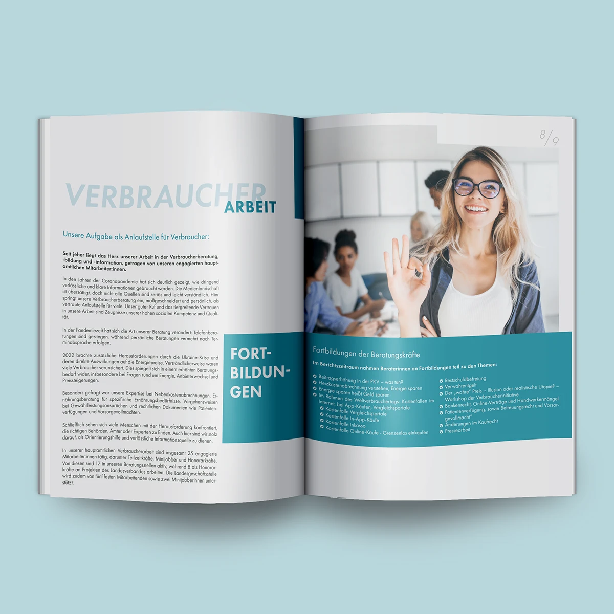 Layout-Entwicklung für hochwertige Geschäftsberichte