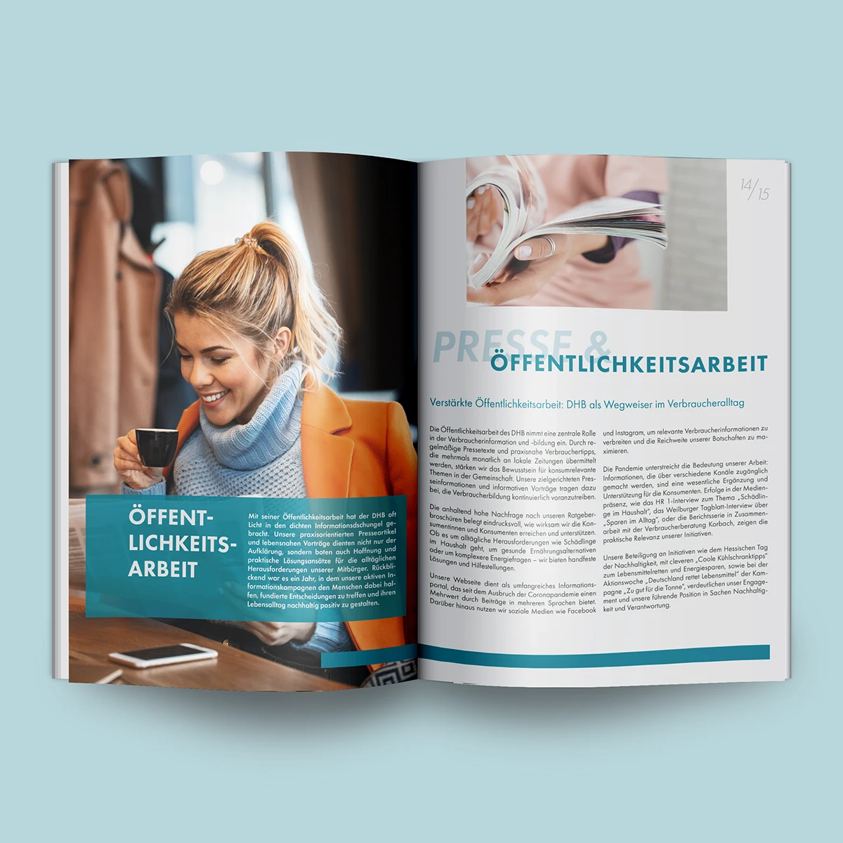 Layout-Entwicklung für hochwertige Geschäftsberichte