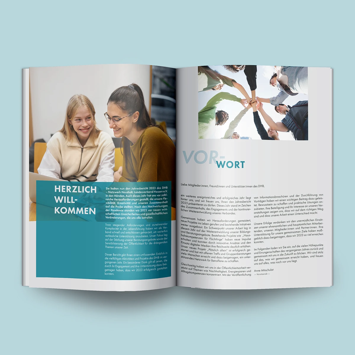 Layout-Entwicklung für hochwertige Geschäftsberichte