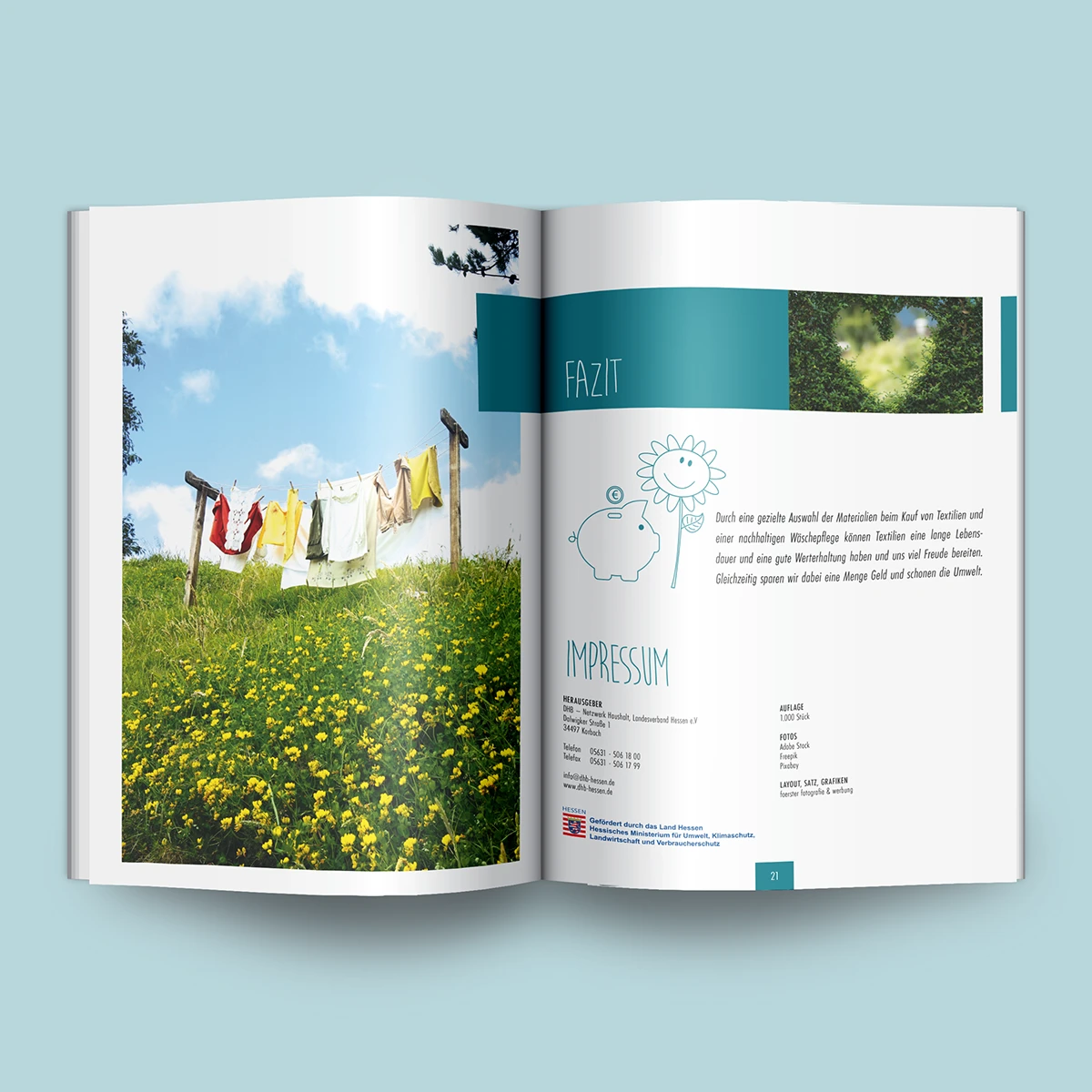 Schönes Layouts eines Handouts für den DHB-Hessen e.V.