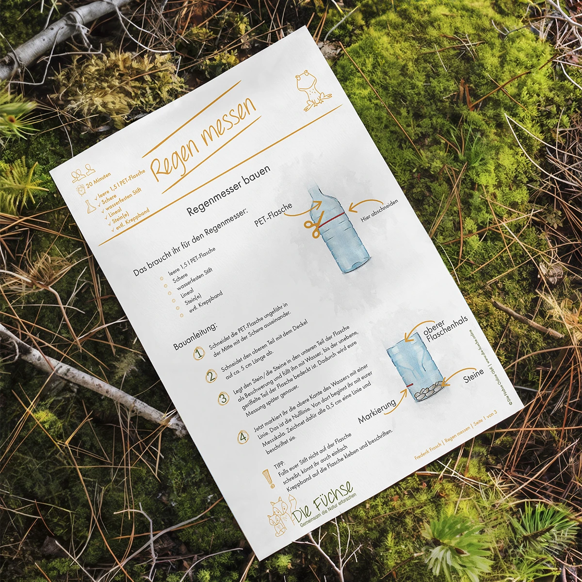 Detailansicht kindgerechter Zeichnungen in den Schulungsunterlagen