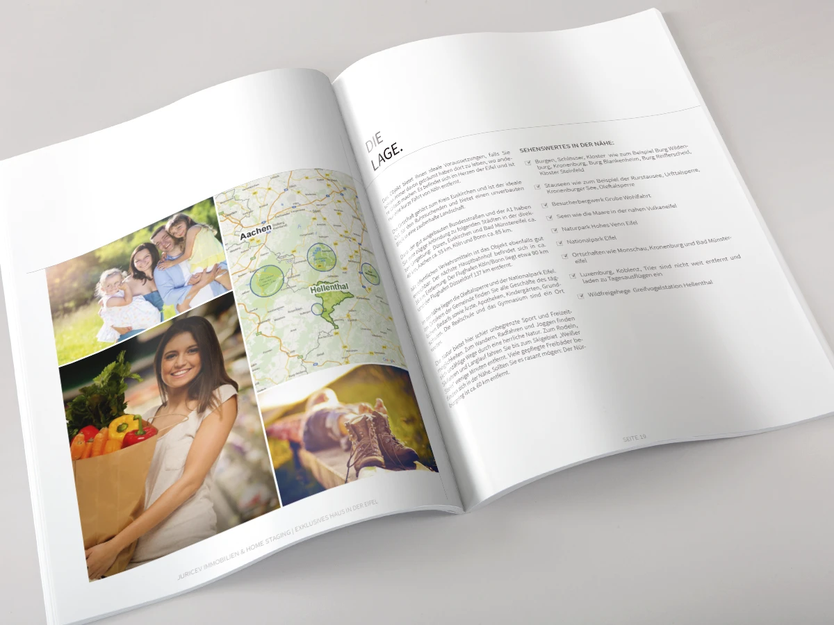Innenseite der Verkaufsbroschüre