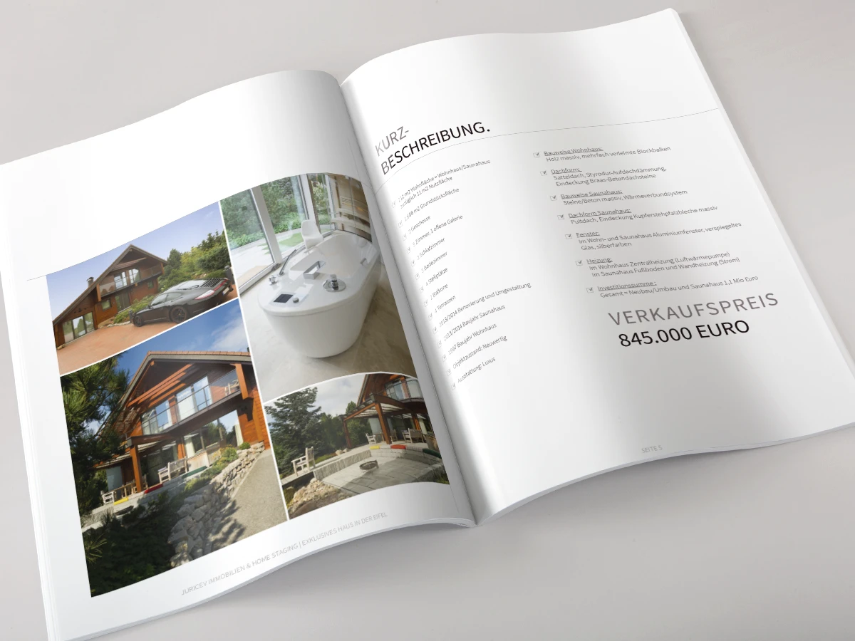 Innenseite der Verkaufsbroschüre