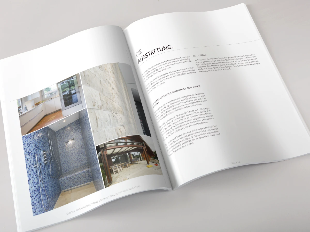 Innenseite der Verkaufsbroschüre