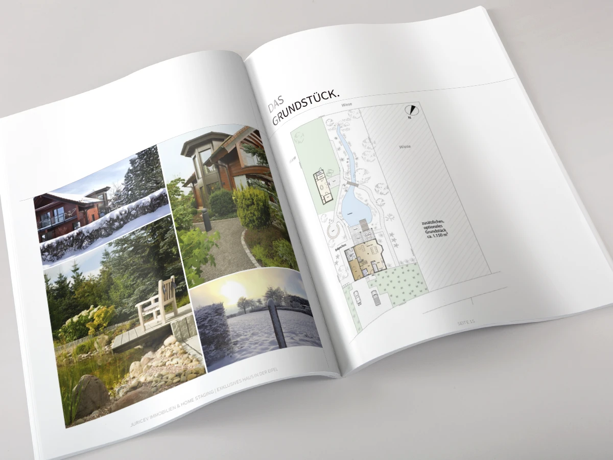 Innenseite der Verkaufsbroschüre