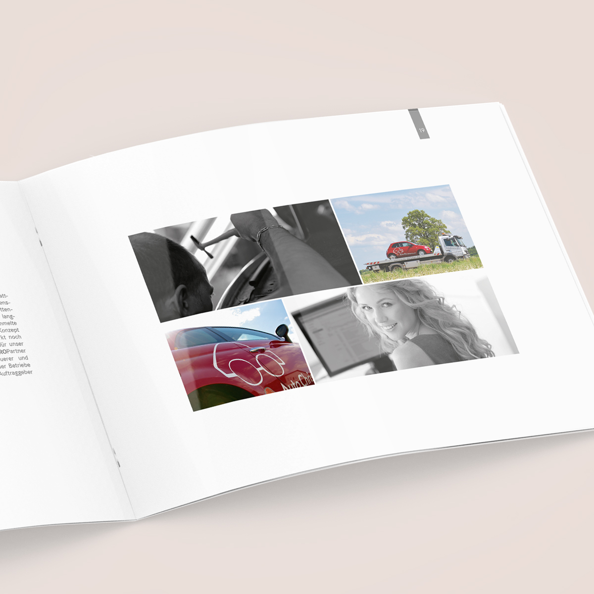 Schönes Layouts einer Nutzenbroschüre | Imagebroschüre für KaroPARTNER