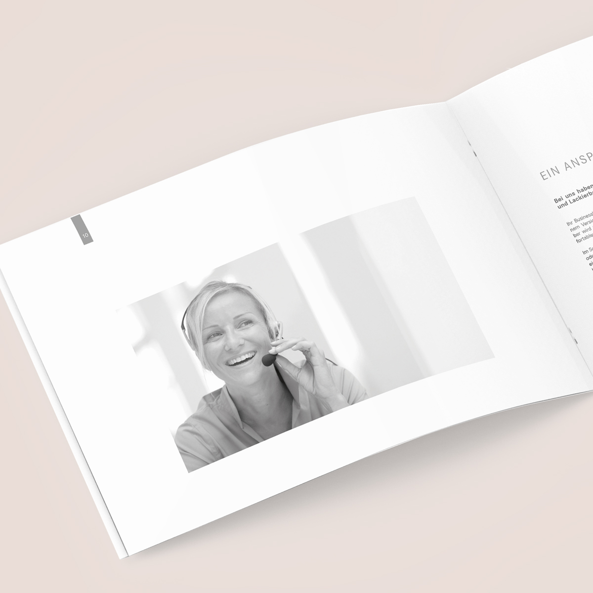 Schönes Layouts einer Nutzenbroschüre | Imagebroschüre für KaroPARTNER