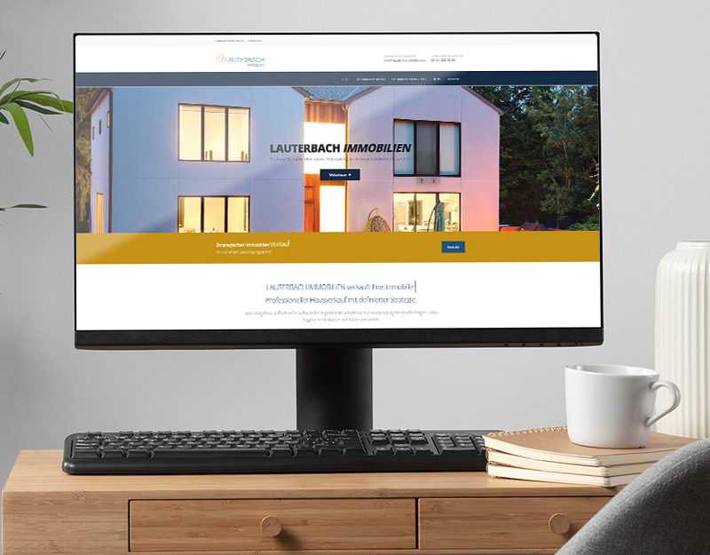 Entwicklung einer Webseite inklusive individueller Software für Lauterbach Immobilien