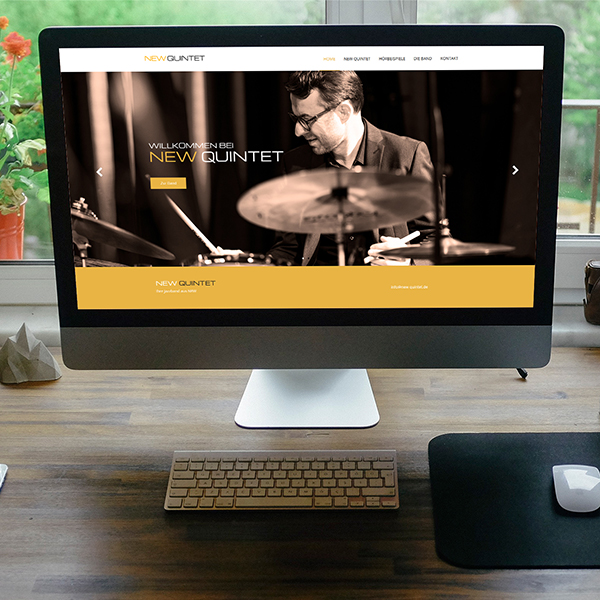 Entwicklung, Umsetzung einer Webseite für die Jazzband NEW QUINTET