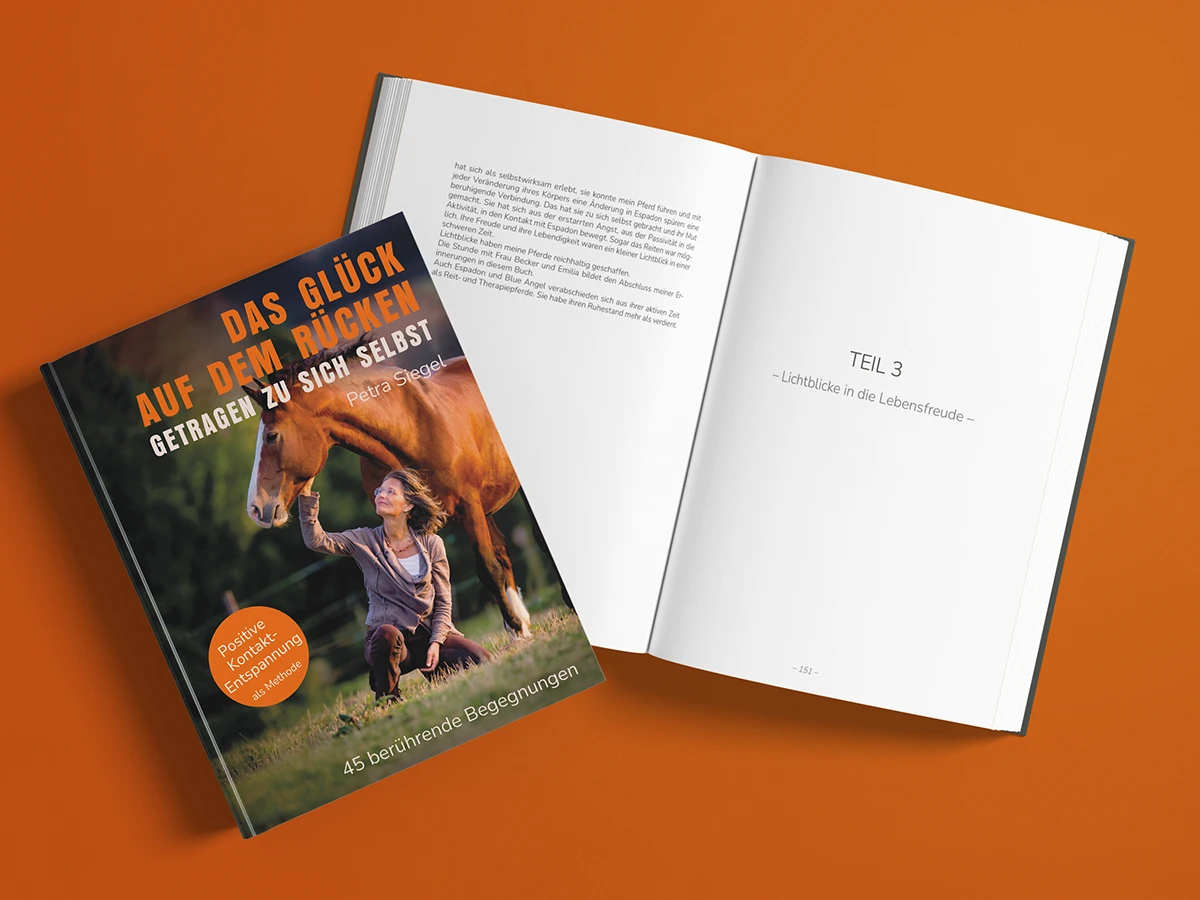 Schönes Layouts eines Tschenbuches für Petra Siegel