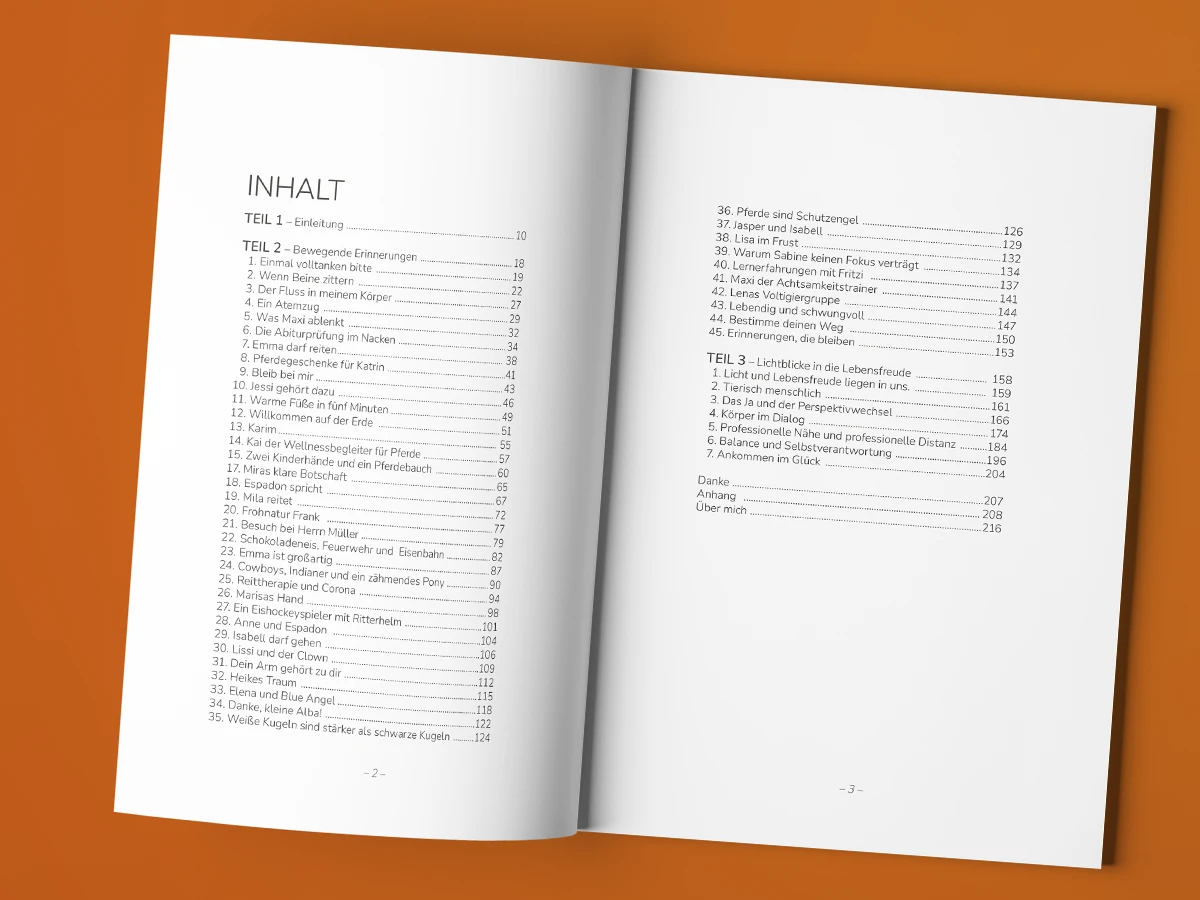 Schönes Layouts eines Tschenbuches für Petra Siegel