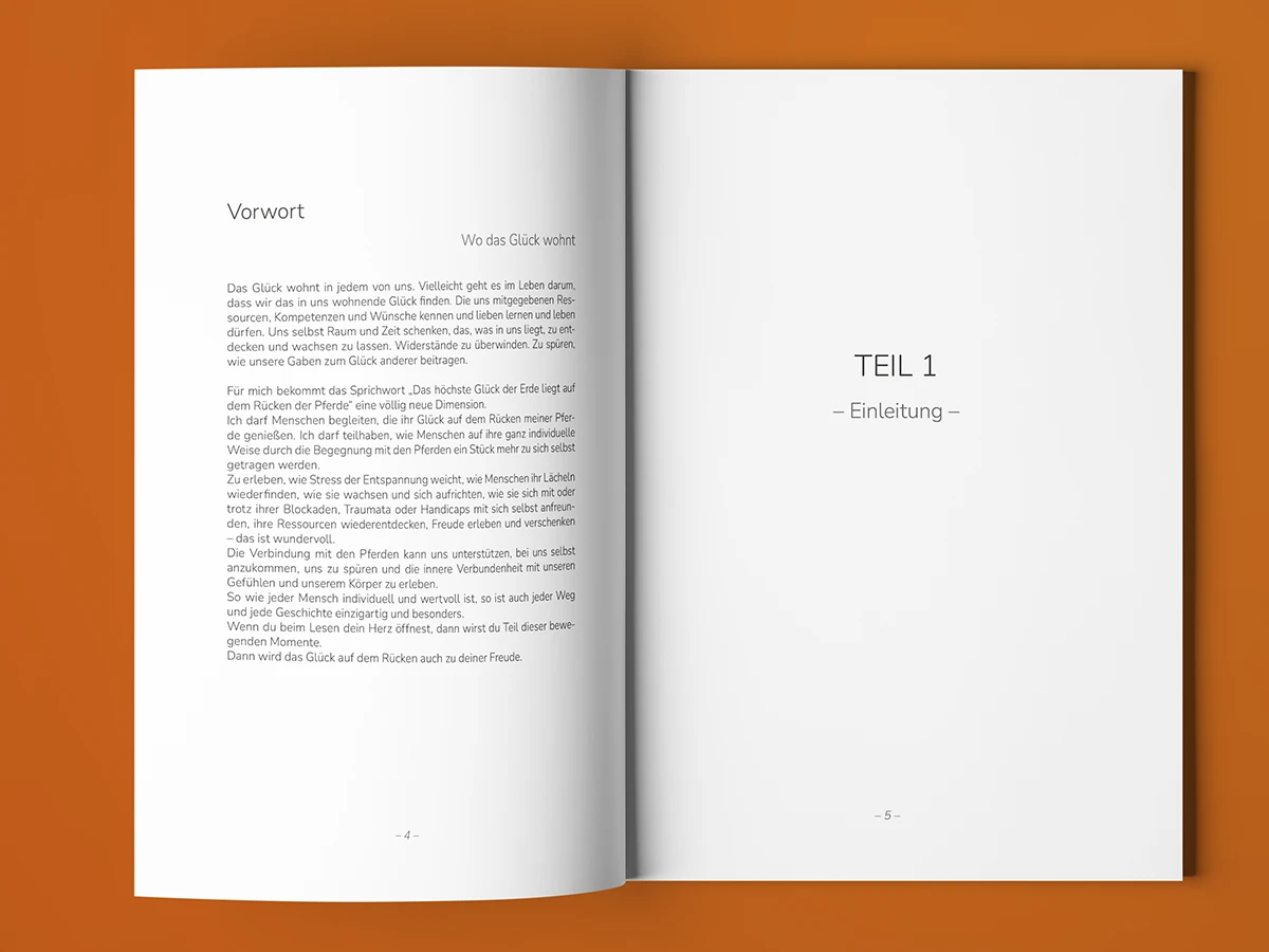 Schönes Layouts eines Tschenbuches für Petra Siegel