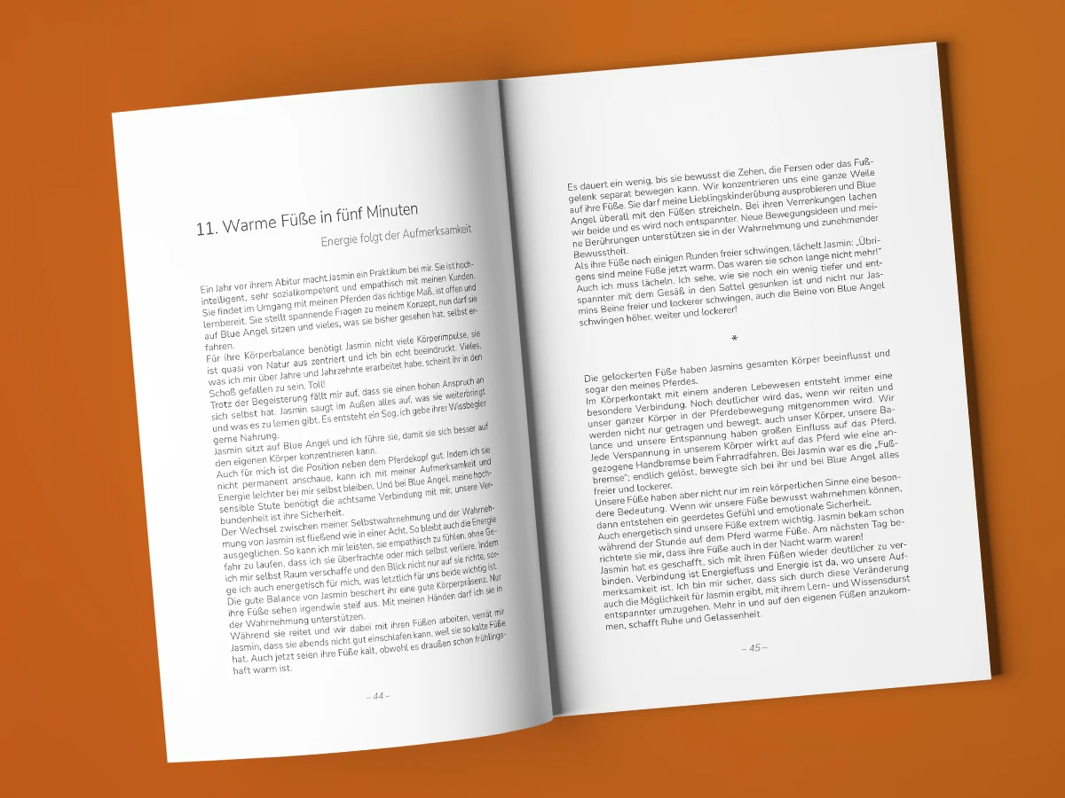 Schönes Layouts eines Tschenbuches für Petra Siegel