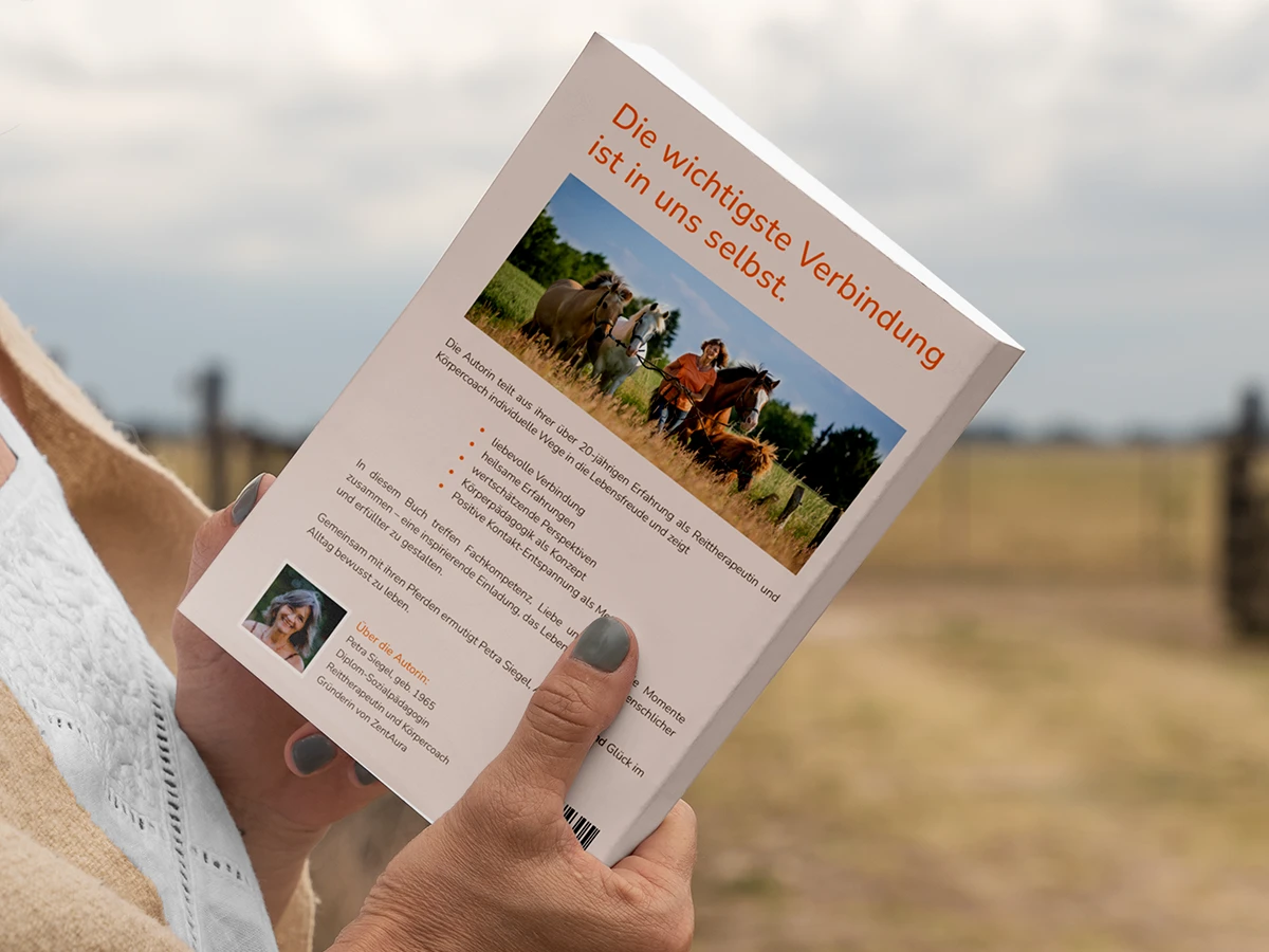 Schönes Layouts eines Tschenbuches für Petra Siegel