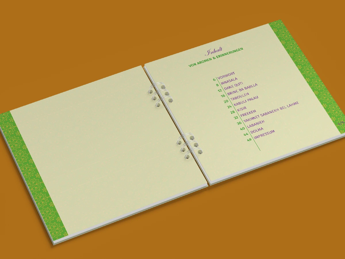 Schönes Layouts eines Kochbuches für SKFM-Mettmann