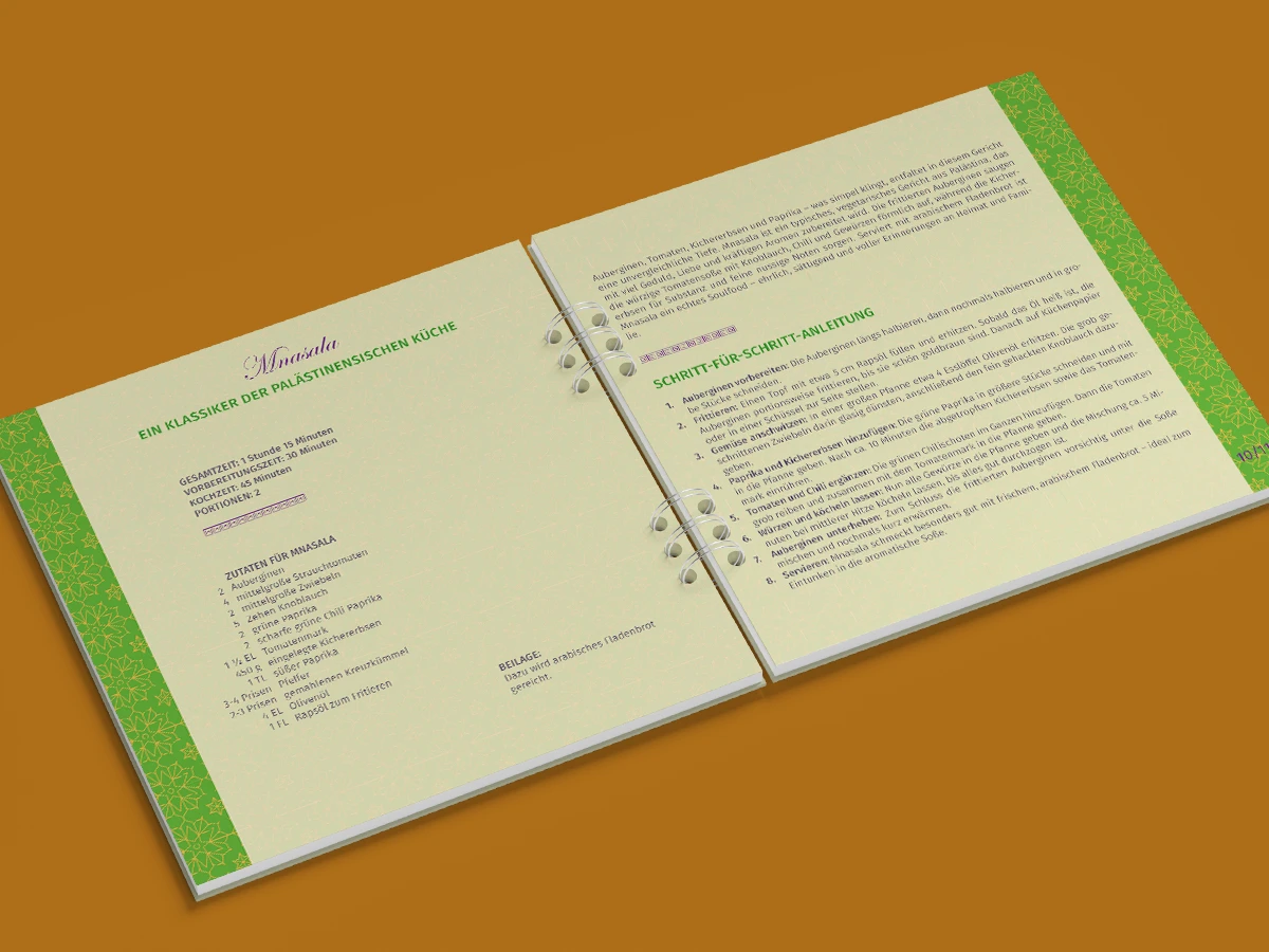 Schönes Layouts eines Kochbuches für SKFM-Mettmann