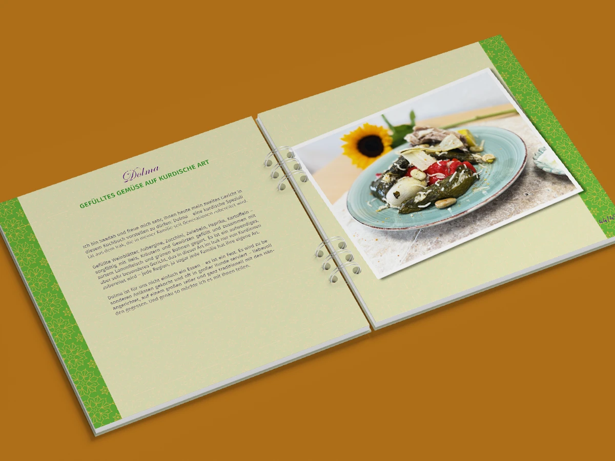 Schönes Layouts eines Kochbuches für SKFM-Mettmann