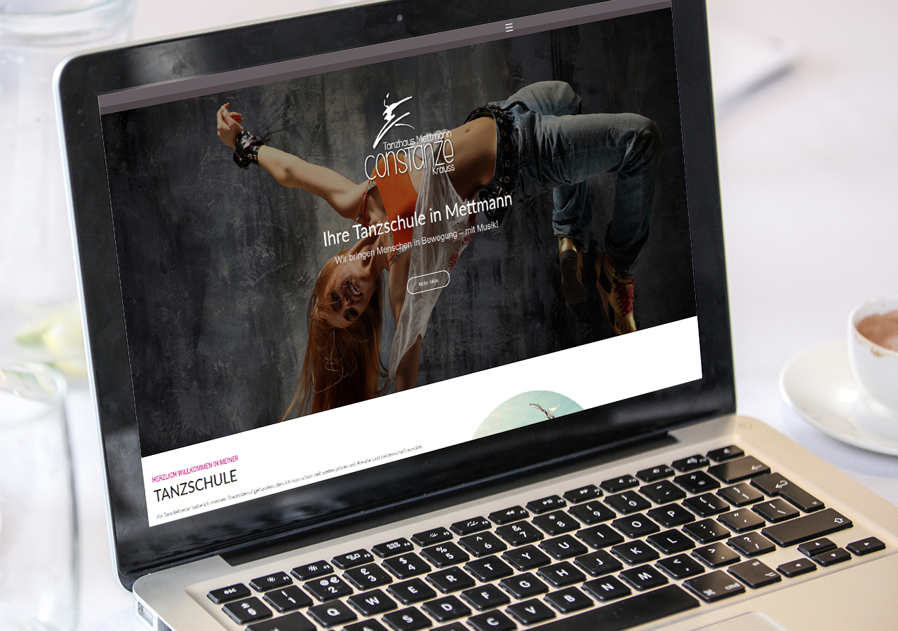 Entwicklung einer Onepage-Webseite nach dem Corporate Design der Tanzschule