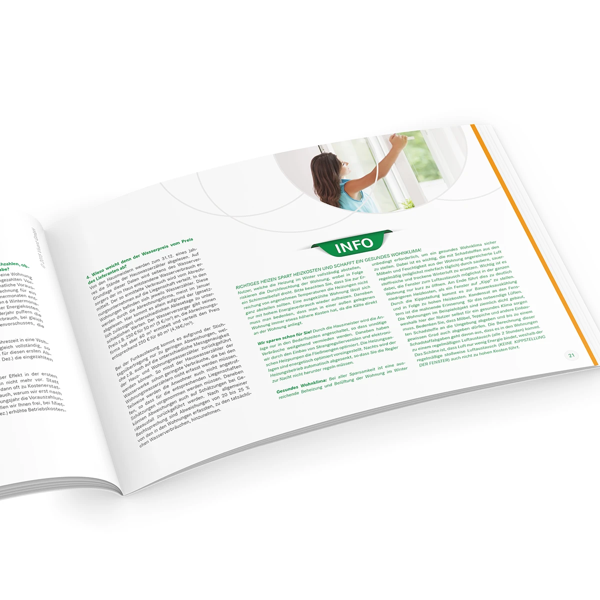 Schönes Layouts eines Handouts für die Vivant GmbH