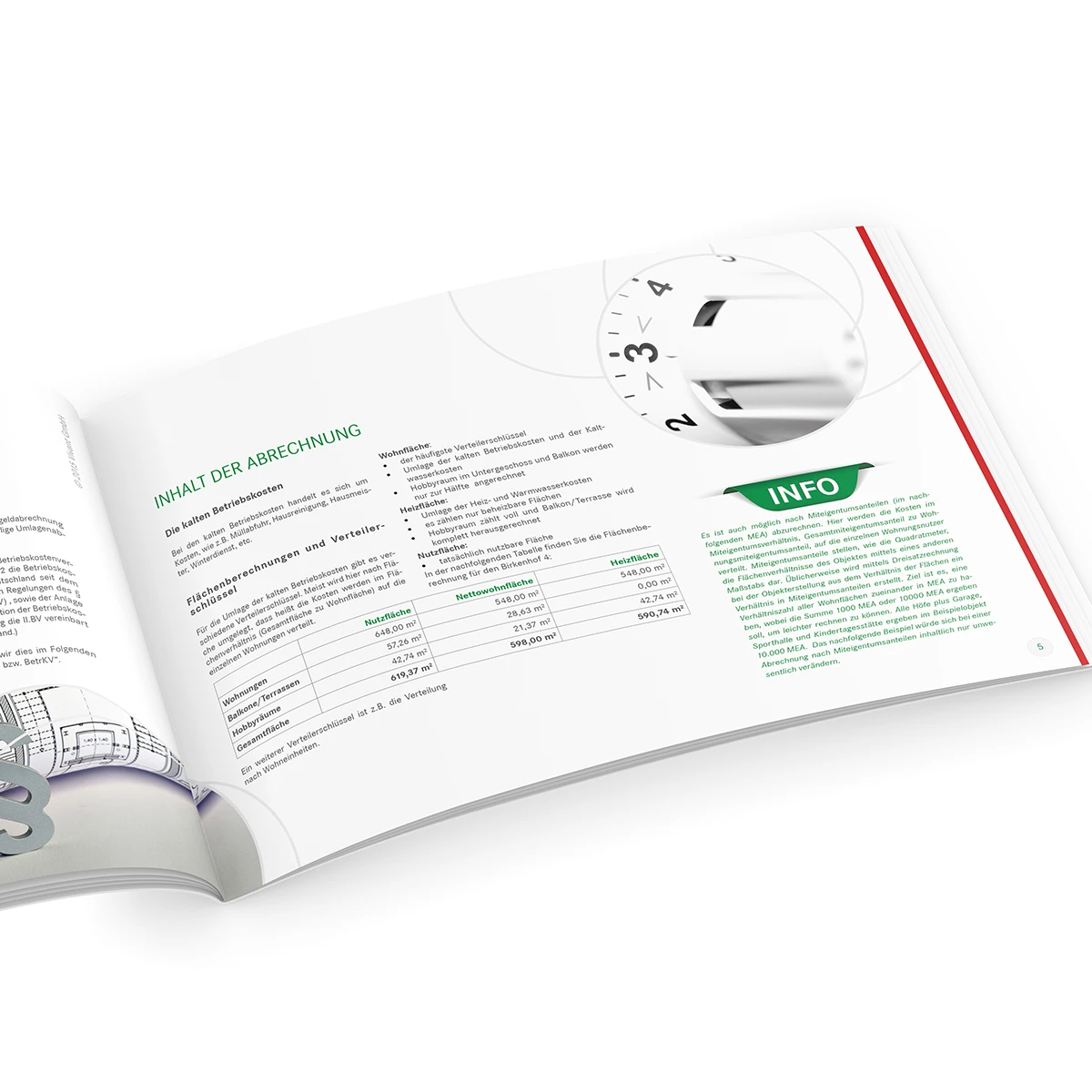 Schönes Layouts eines Handouts für die Vivant GmbH